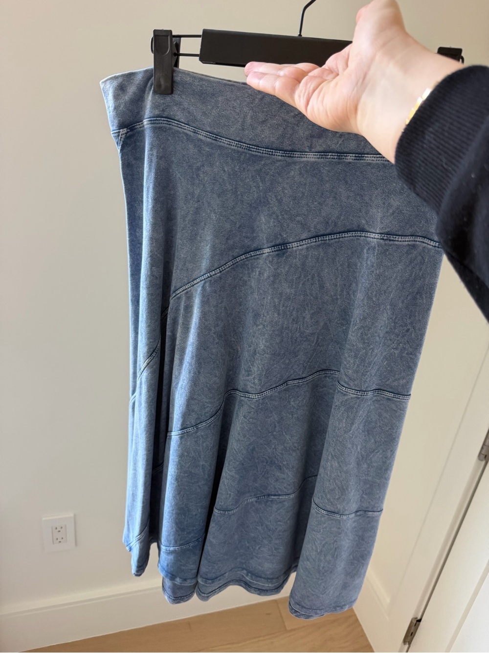 Hard tail Washed Blue Casual A-Line Women’s Skirt Large